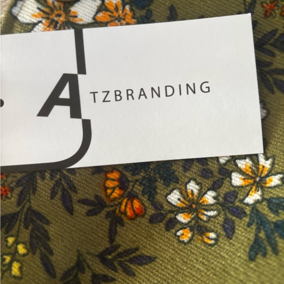 Vintage Artistic Floral Corduroy Tote-Olive - Picture 5 of 6